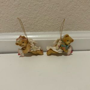 Cherished teddies Cupid boy and girl ornaments valentines